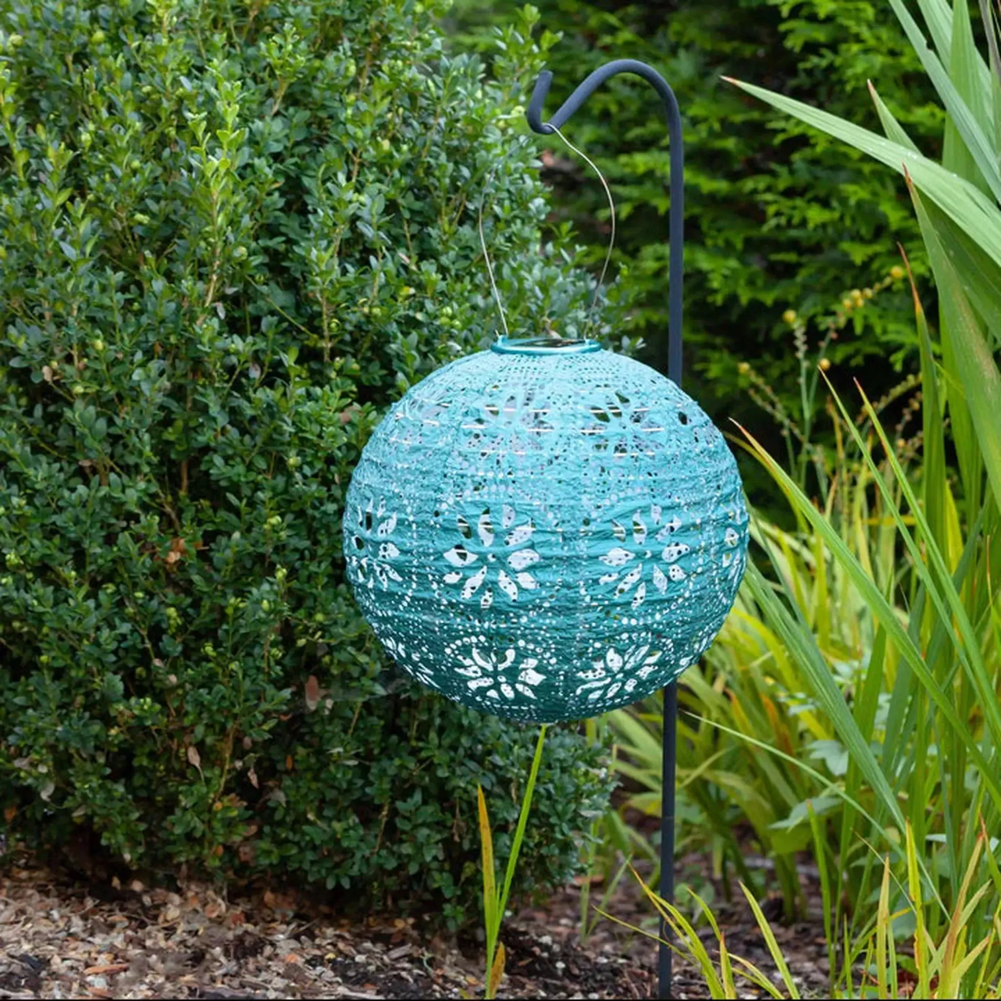 12" Boho Globe Solar Lantern