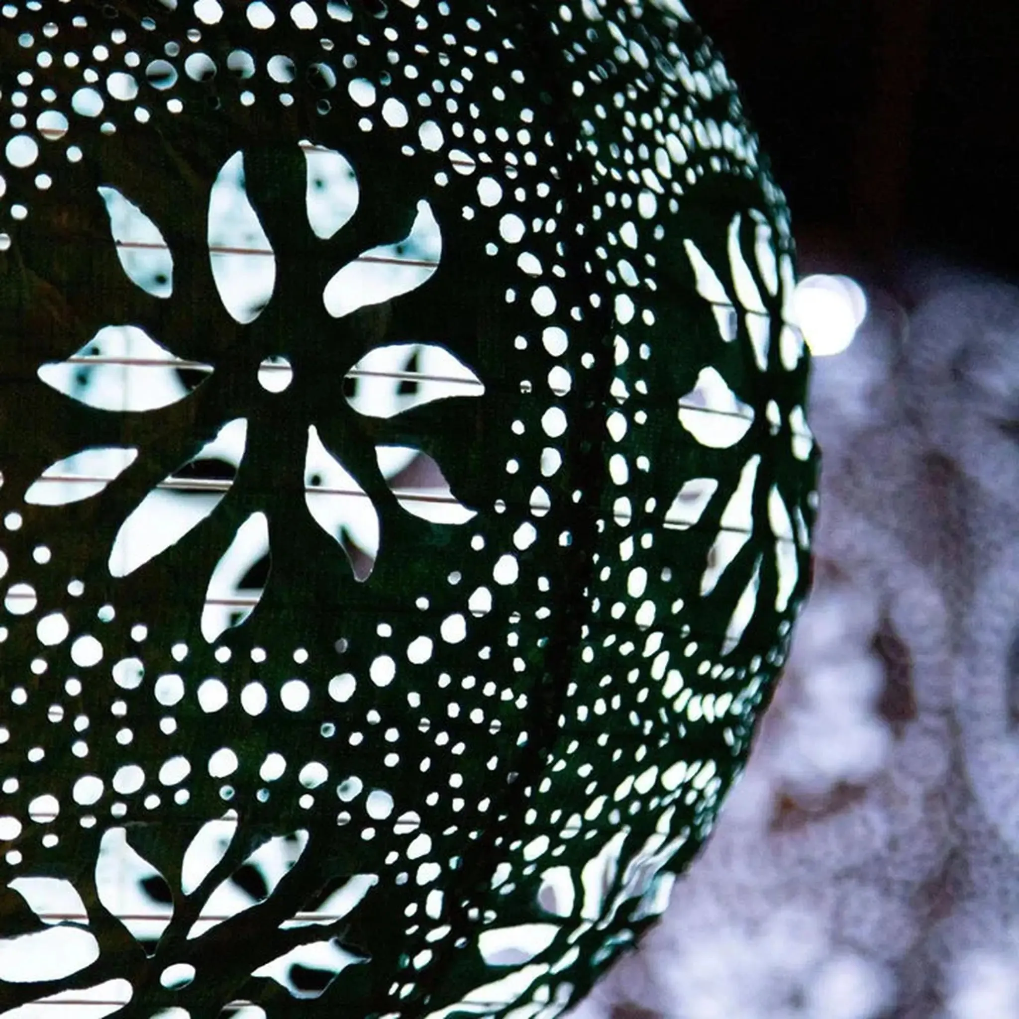 12" Boho Globe Solar Lantern