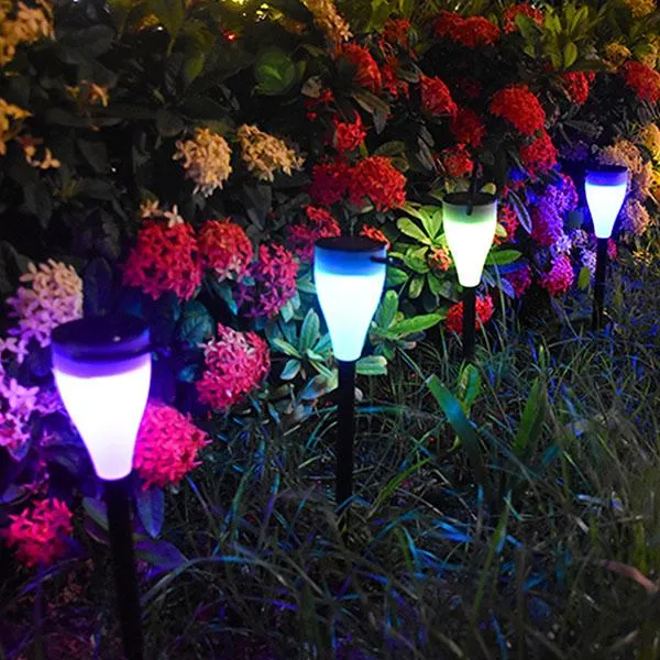 2 in 1 Solar-Powered Color Changing Garden LED Lantern Light