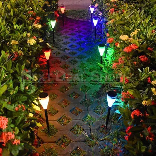 2 in 1 Solar-Powered Color Changing Garden LED Lantern Light