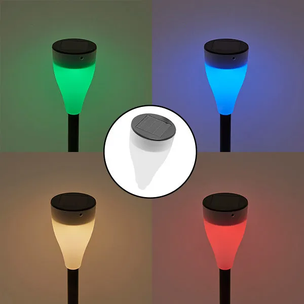 2 in 1 Solar-Powered Color Changing Garden LED Lantern Light