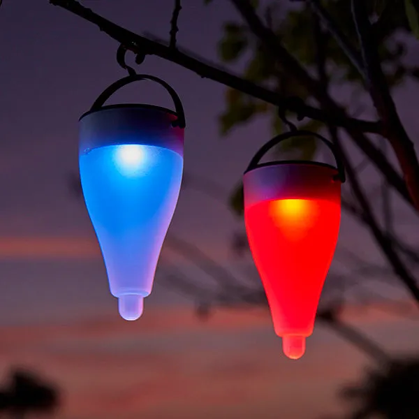 2 in 1 Solar-Powered Color Changing Garden LED Lantern Light