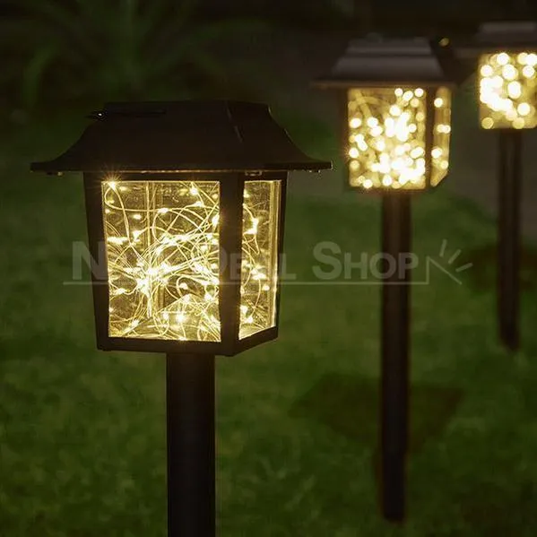 2 in 1 Solar-Powered Copper Wire LED Lantern Light