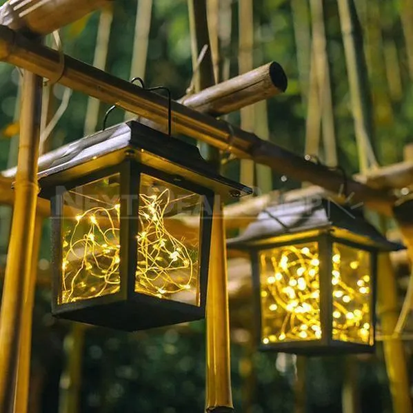 2 in 1 Solar-Powered Copper Wire LED Lantern Light