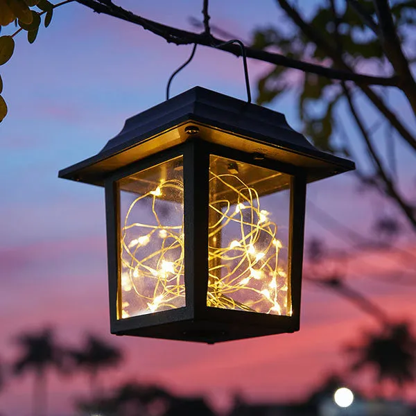 2 in 1 Solar-Powered Copper Wire LED Lantern Light