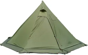 4 Persons 5Lb Lightweight Tipi Hot Tents with Stove Jack, 7'3" Standing Room, Teepee Tent for Hunting Family Team Backpacking Camping Hiking