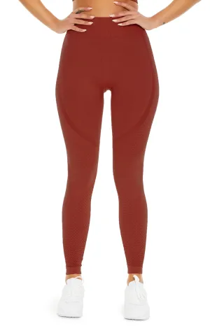 Always Ready Sculpted Seamless Honeycomb High-Waist Leggings | Terracotta