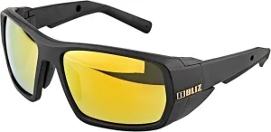 Bliz Peak Unisex Sunglasses Black Frame Brown Gold Lens