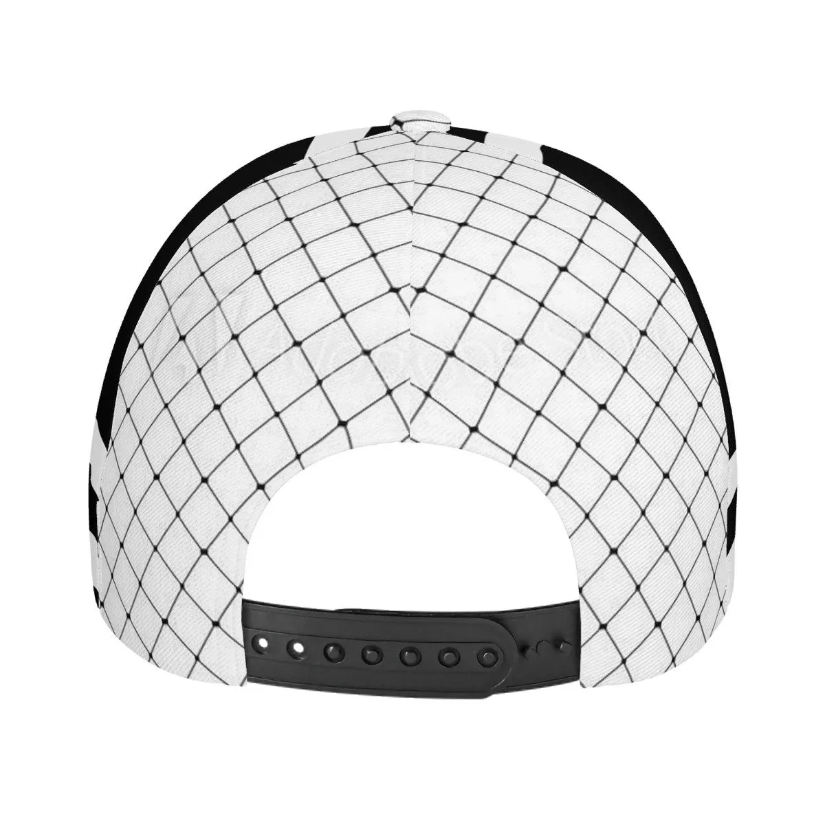 DCYG Black Netting & White S24 Golfers Curved Brim Baseball Cap (AOP)