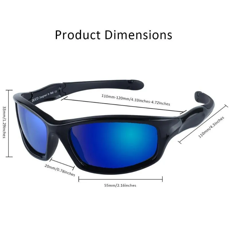 DUCO Kids Sports Style Polarized Sunglasses Flexible Frame For Boys and Girls K006