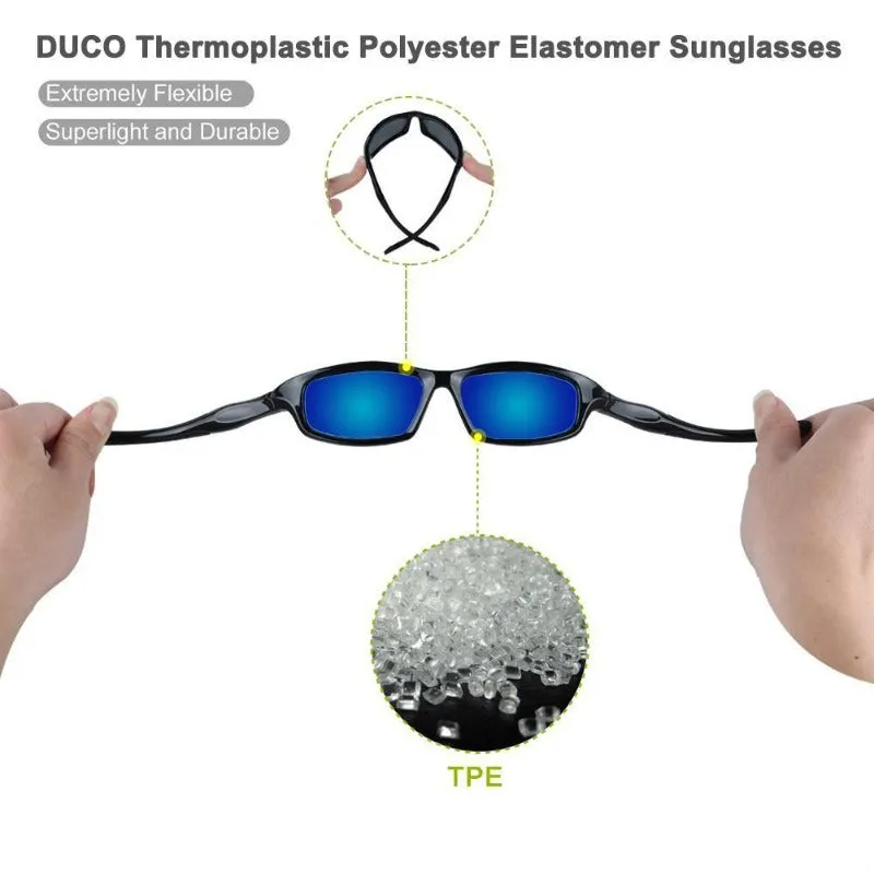 DUCO Kids Sports Style Polarized Sunglasses Flexible Frame For Boys and Girls K006