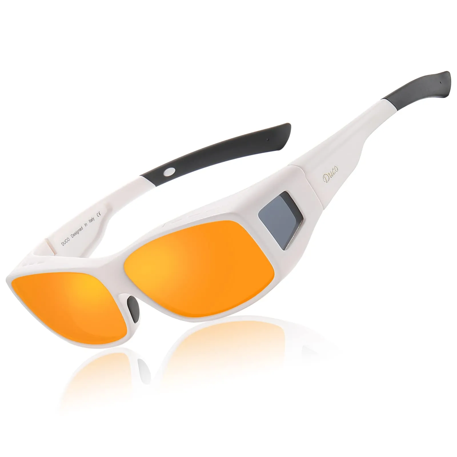 DUCO Men's Wraparound Fitover Polarizd Wear Over Sunglasses 8953