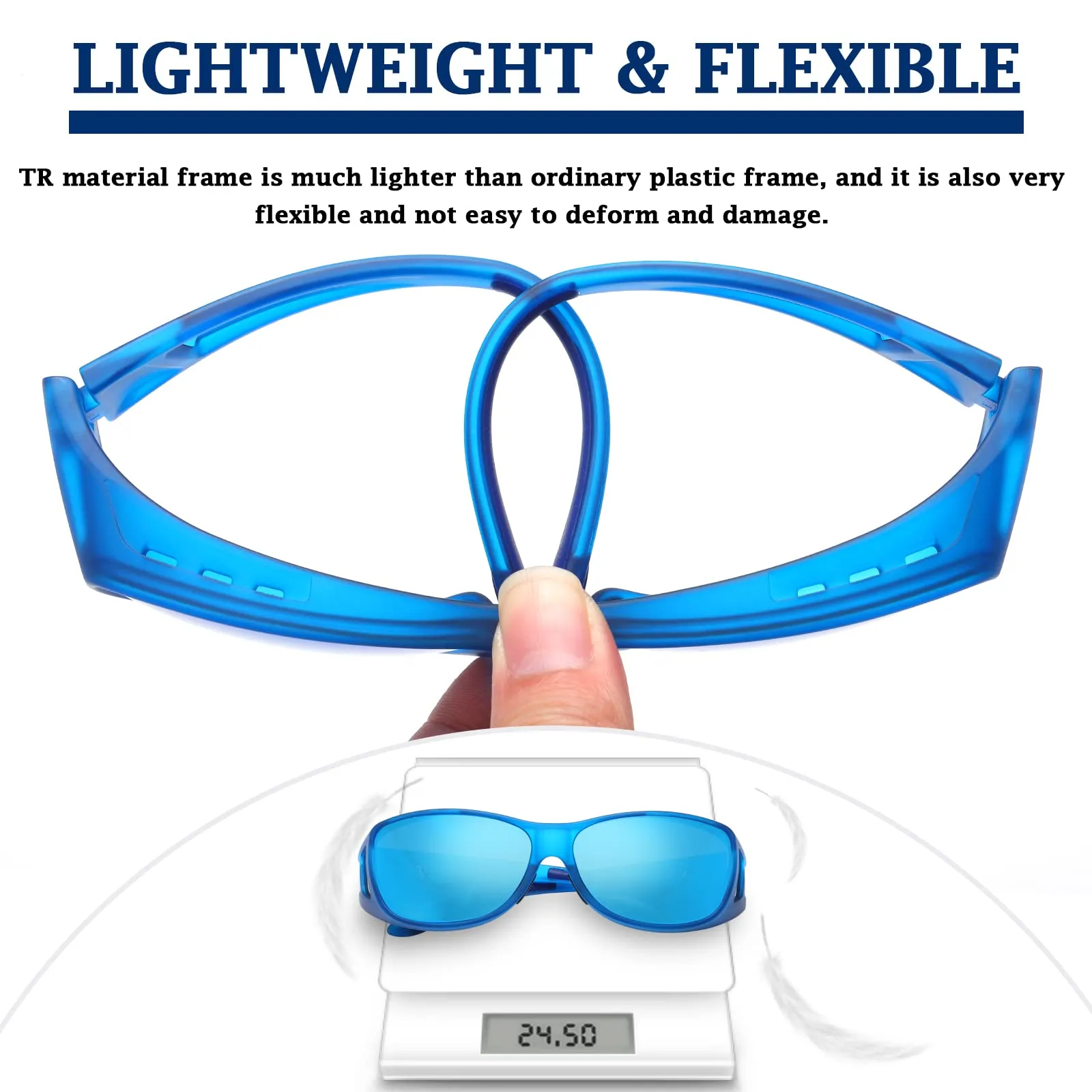 DUCO Men's Wraparound Fitover Polarizd Wear Over Sunglasses 8953