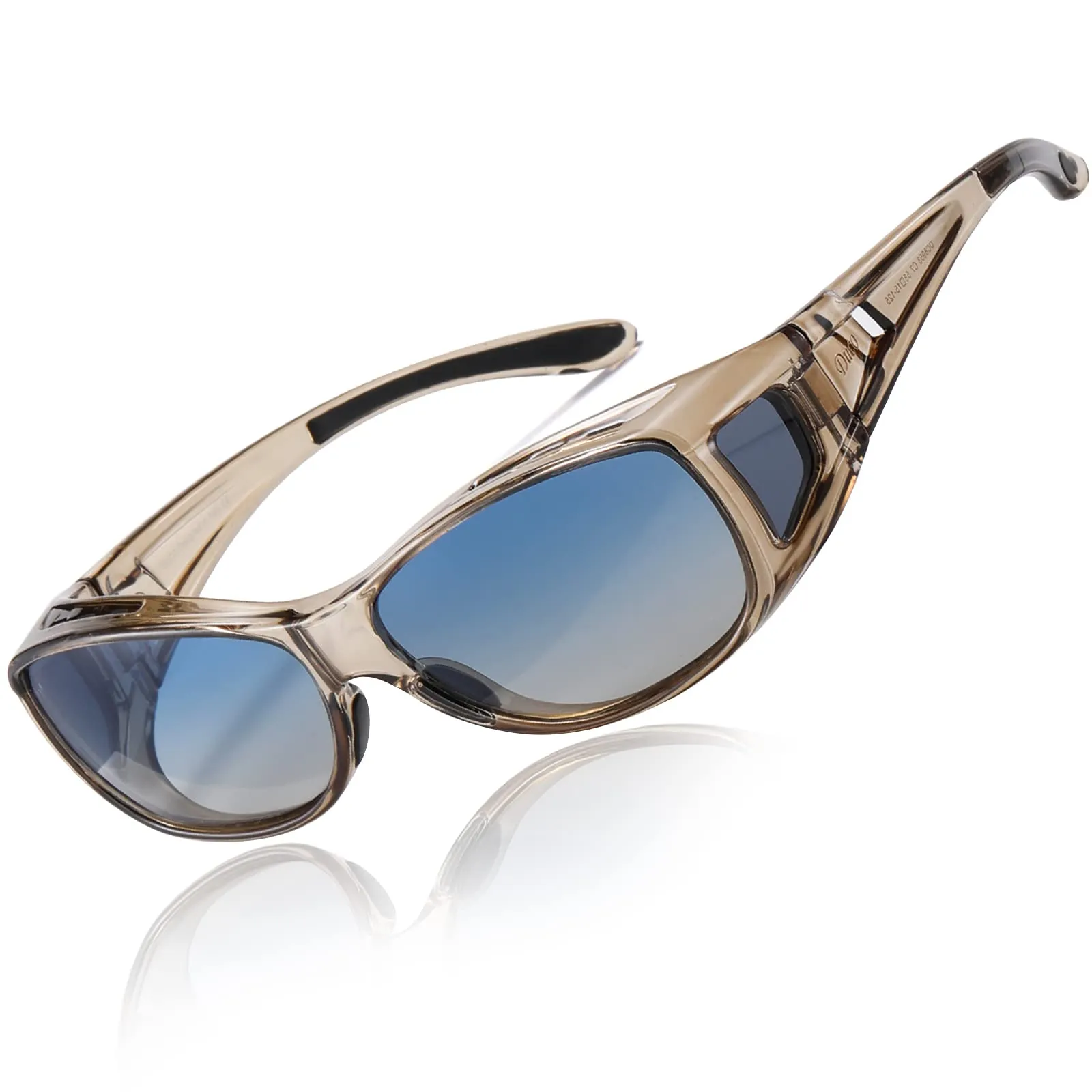 DUCO Men's Wraparound Fitover Polarizd Wear Over Sunglasses 8953