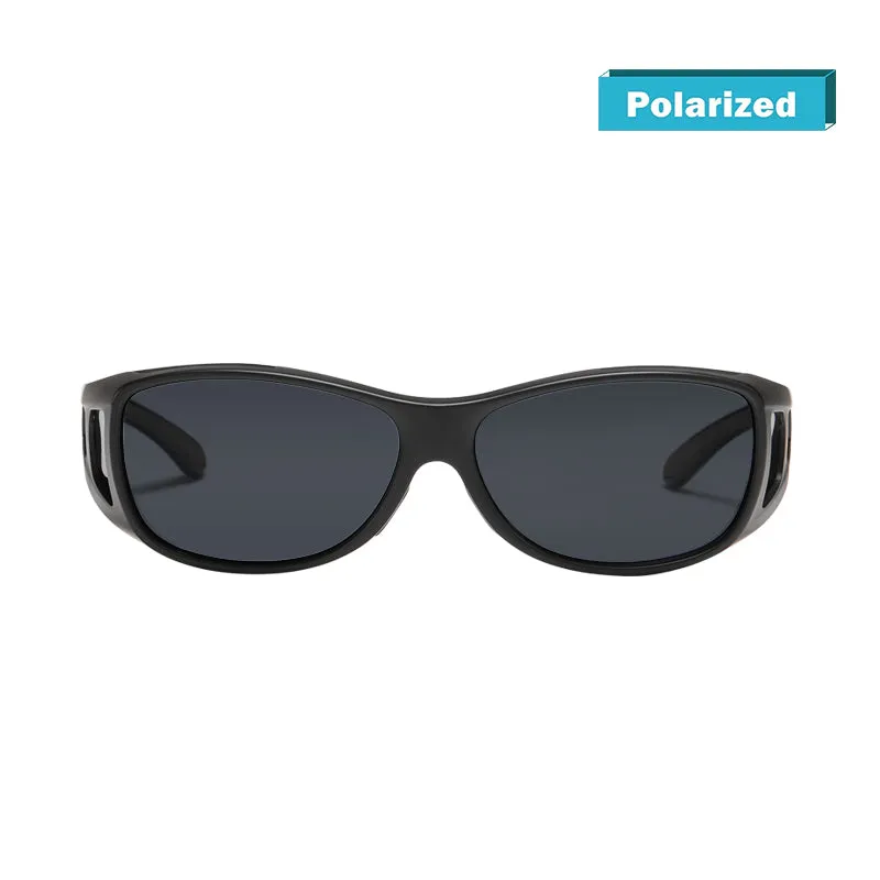 DUCO Men's Wraparound Fitover Polarizd Wear Over Sunglasses 8953