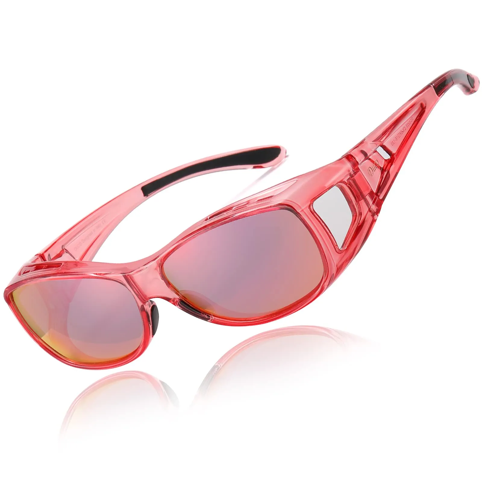 DUCO Men's Wraparound Fitover Polarizd Wear Over Sunglasses 8953