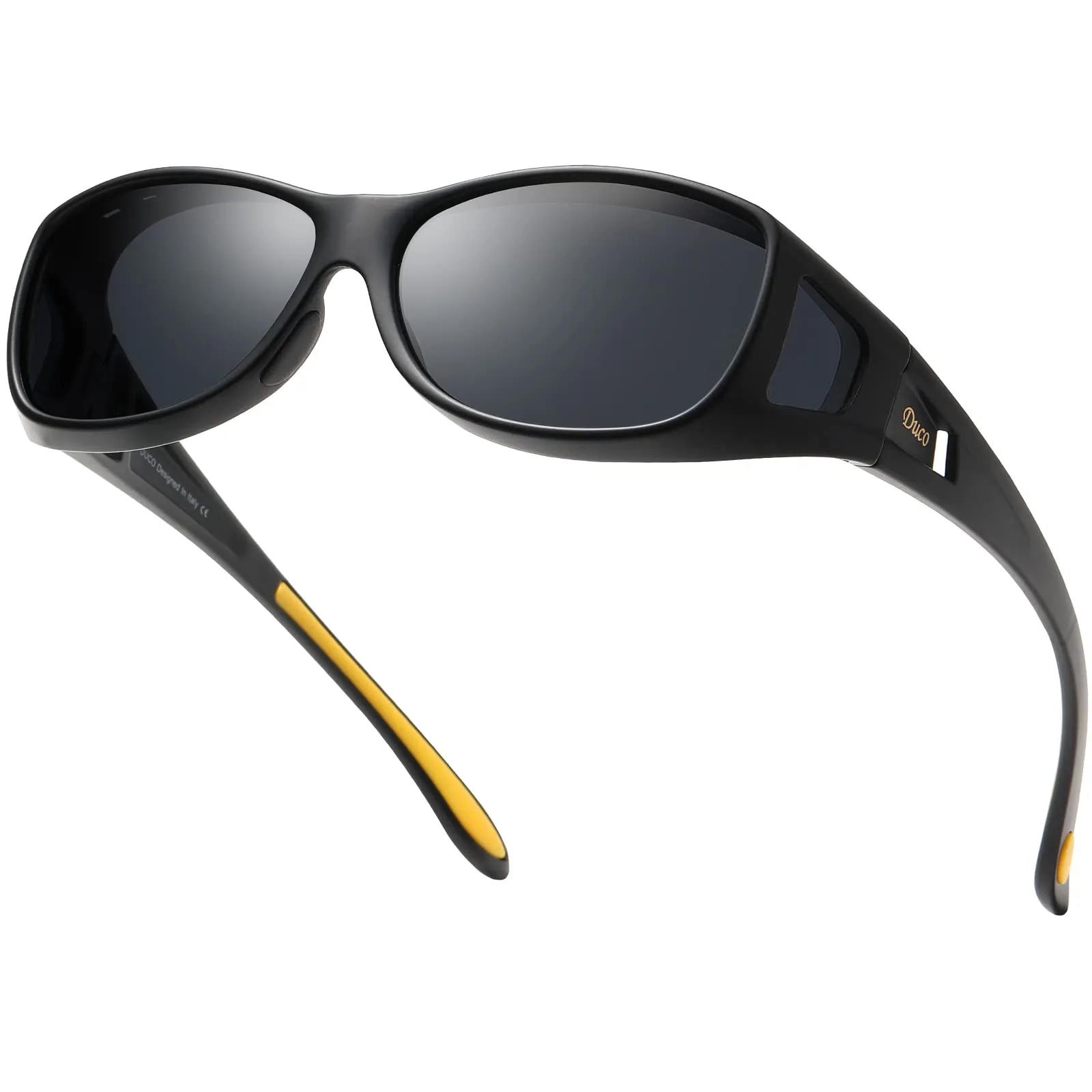 DUCO Men's Wraparound Fitover Polarizd Wear Over Sunglasses 8953