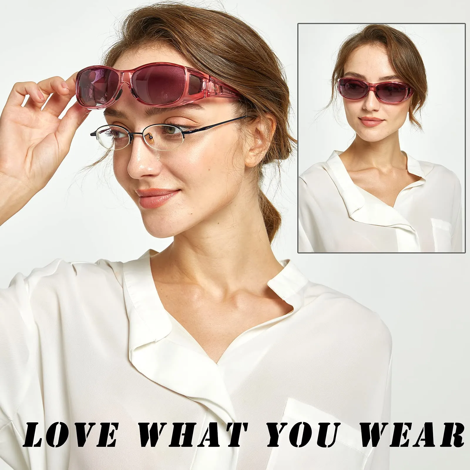 DUCO Men's Wraparound Fitover Polarizd Wear Over Sunglasses 8953