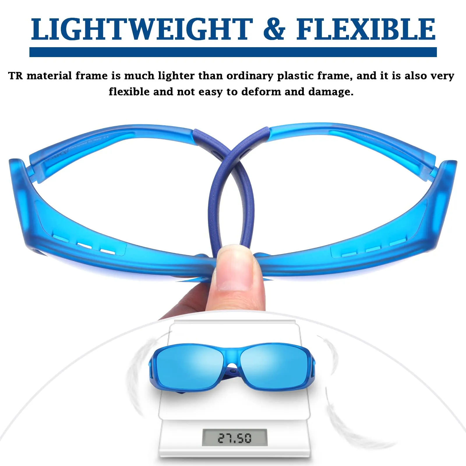DUCO Men's Wraparound Fitover Polarizd Wear Over Sunglasses 8953
