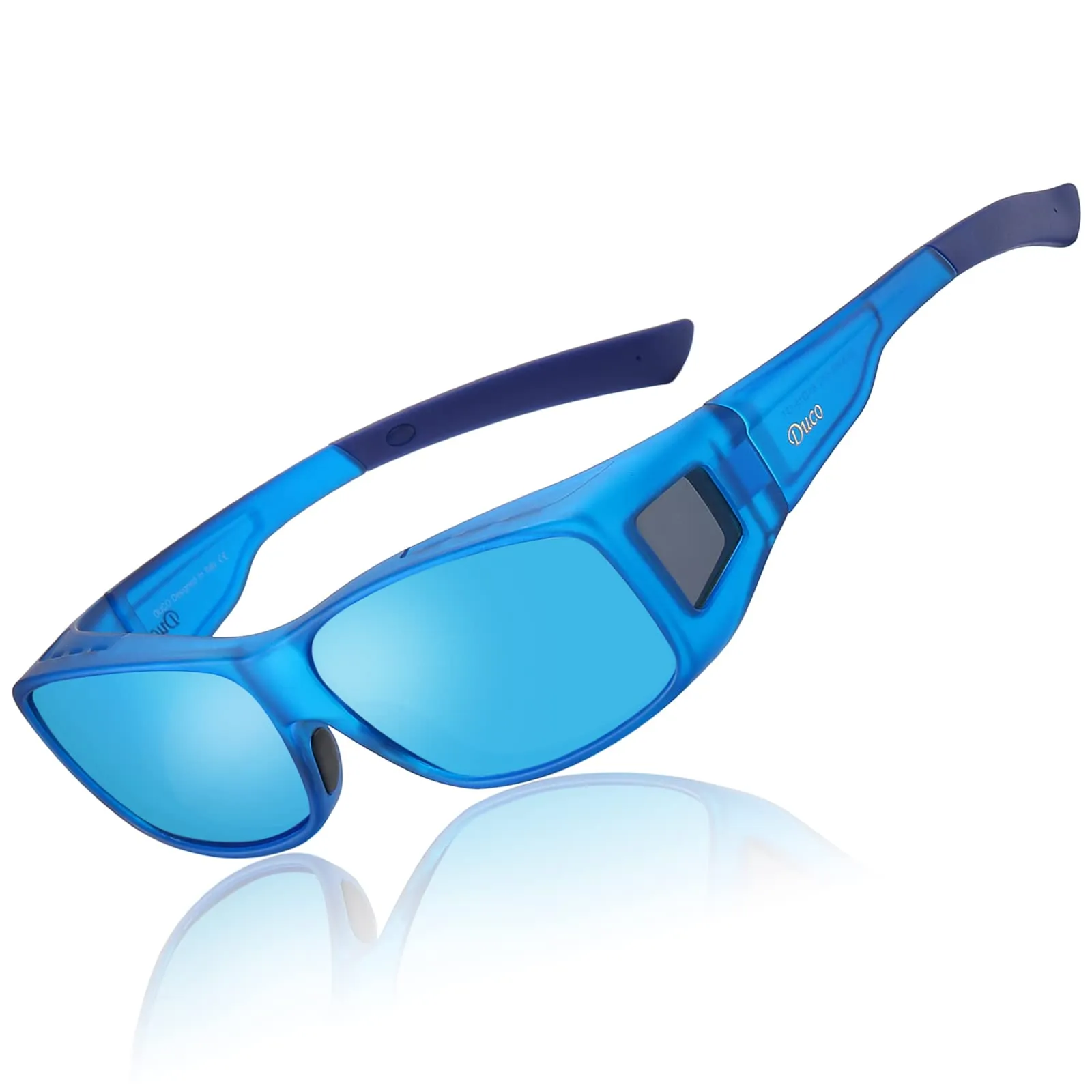 DUCO Men's Wraparound Fitover Polarizd Wear Over Sunglasses 8953