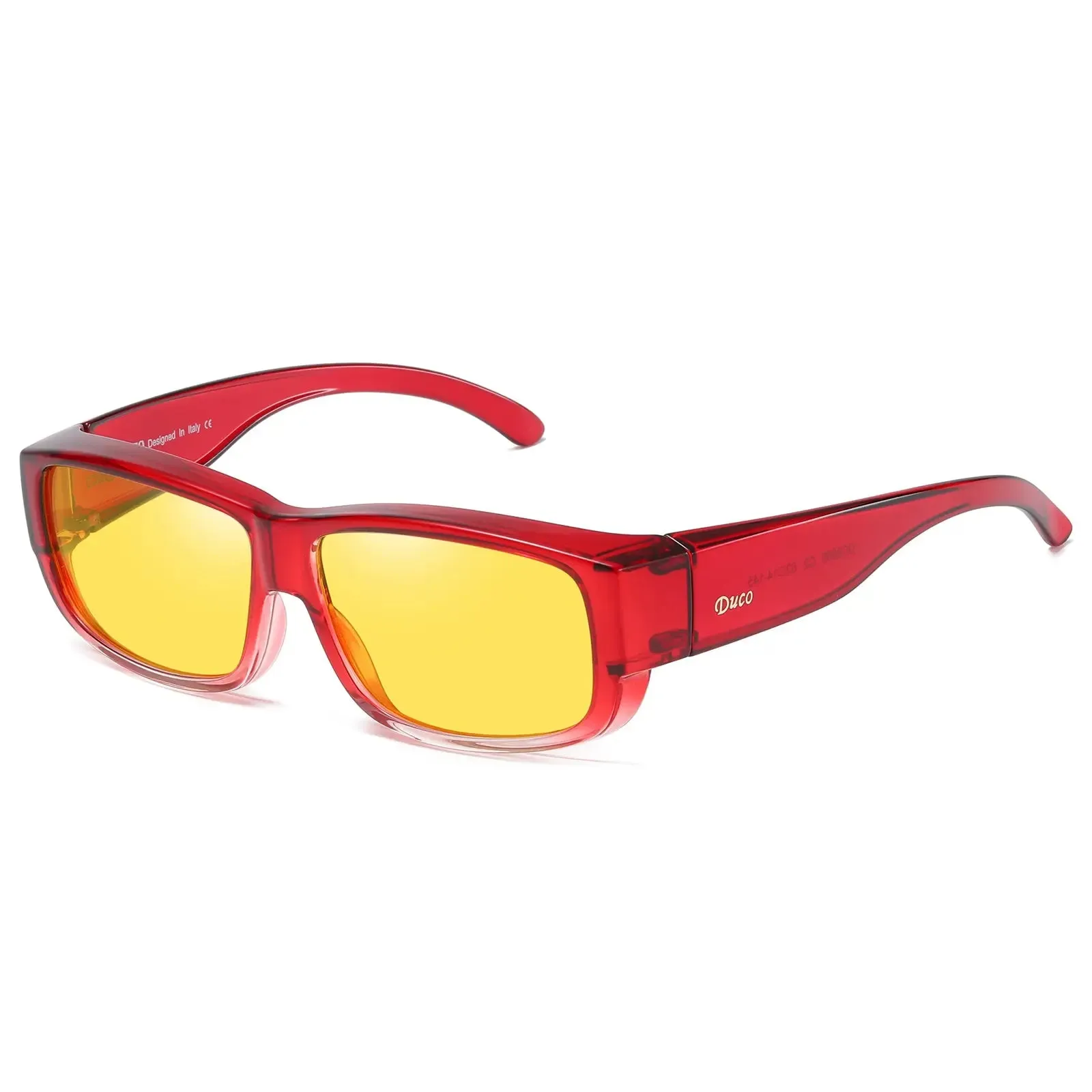 DUCO Unisex Wear Over Prescription Glasses Rx Glasses Polarized Sunglasses DC8956