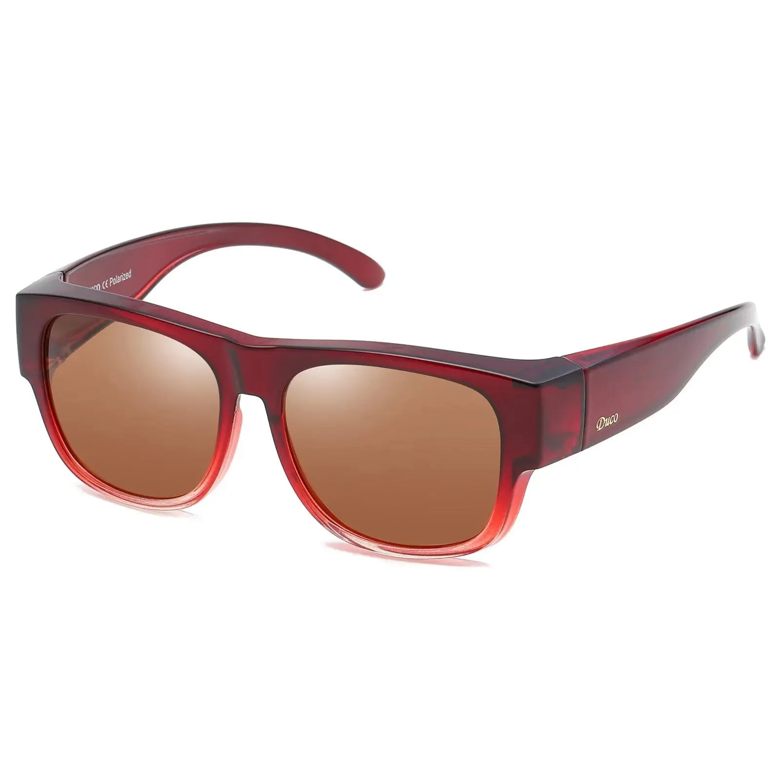 DUCO Unisex Wear Over Prescription Glasses Rx Glasses Polarized Sunglasses DC8956