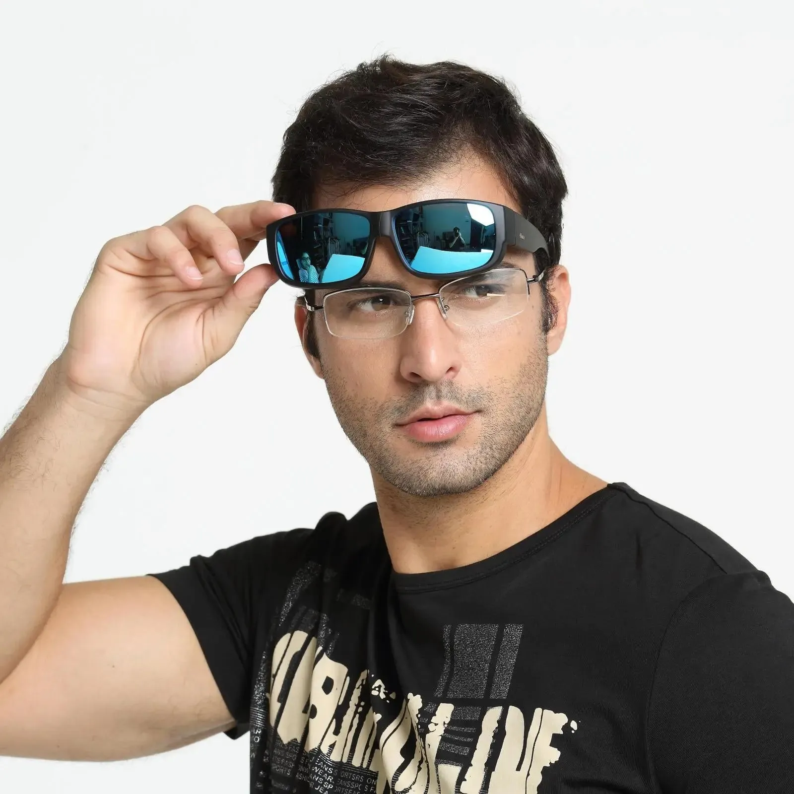DUCO Unisex Wear Over Prescription Glasses Rx Glasses Polarized Sunglasses DC8956