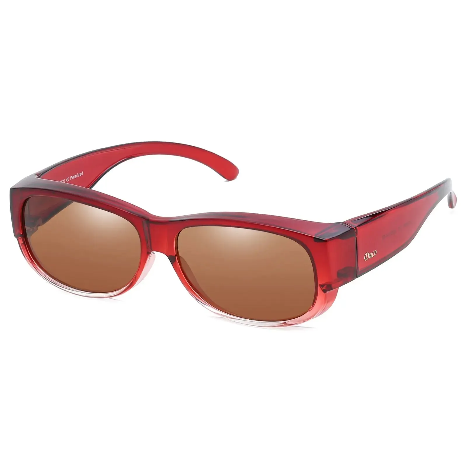 DUCO Unisex Wear Over Prescription Glasses Rx Glasses Polarized Sunglasses DC8956
