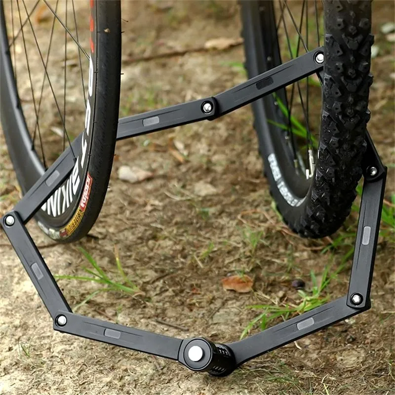 Foldable Bicycle Password Lock Strongest Anti Theft Heavy Duty Lock MTB Road Bike Motorcycle Electric Bike Lock