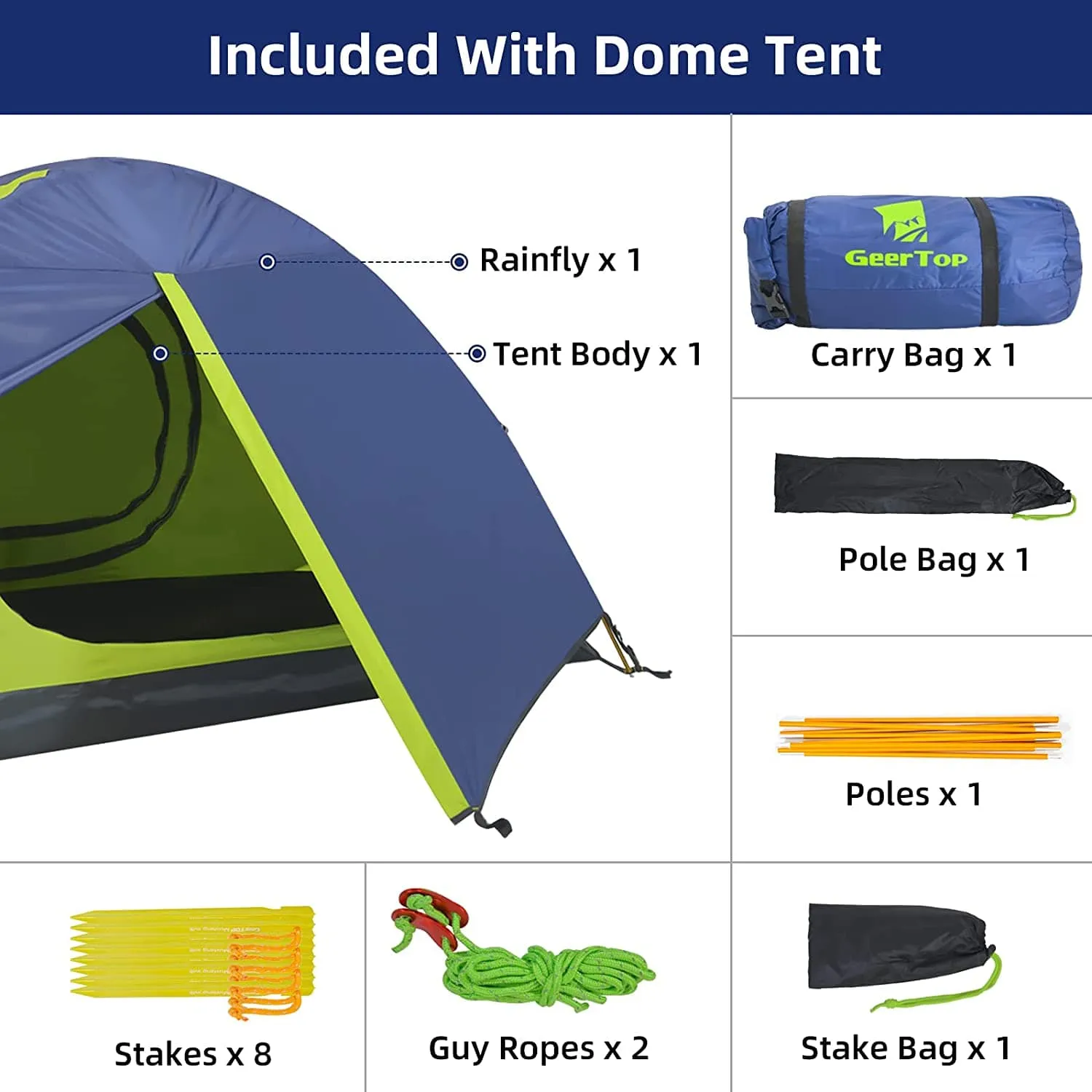 GeerTop Topwind 1 | 1 Person 3 Season Backpacking Tent