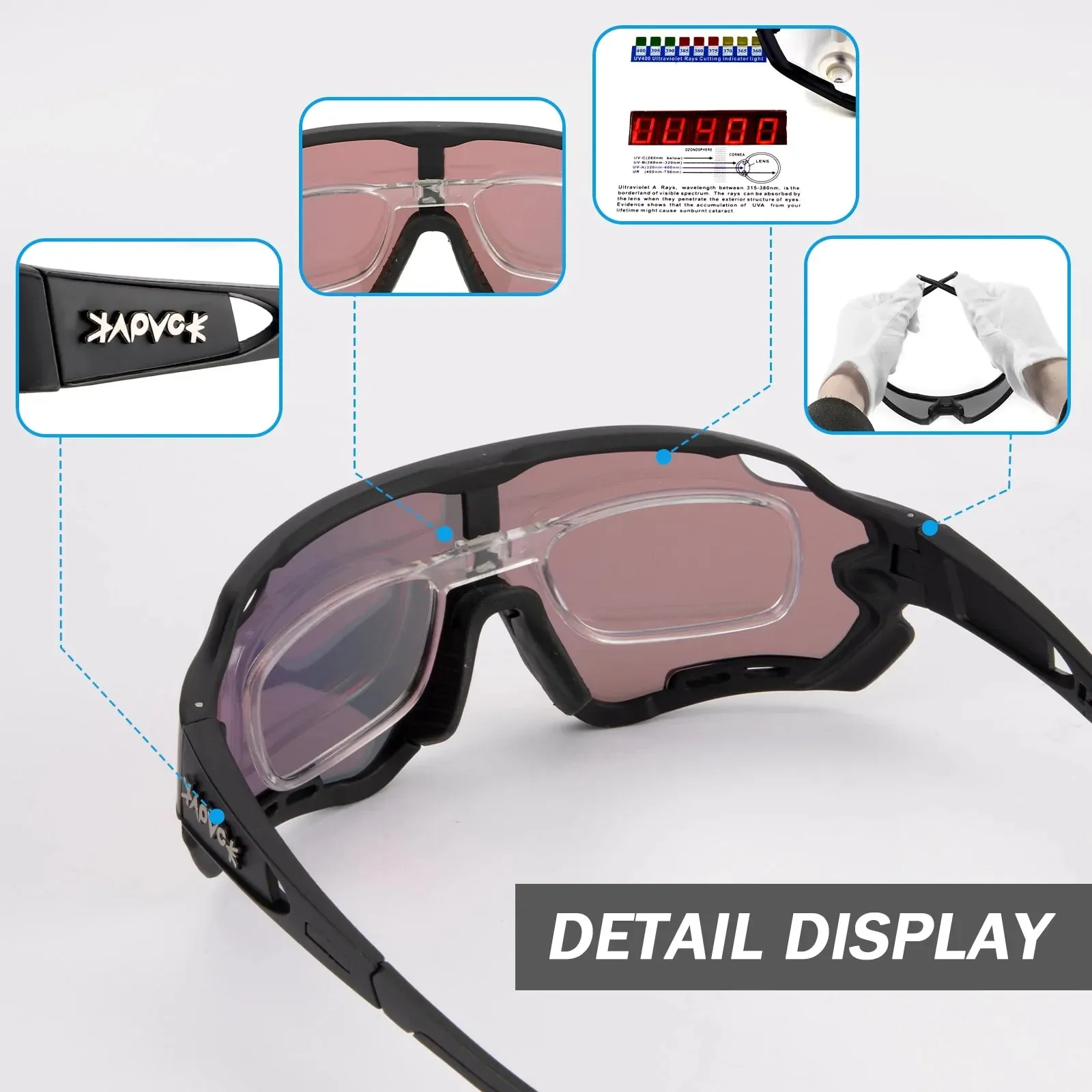 High-Performance Polarized Cycling Glasses for Clear Vision and UV Protection