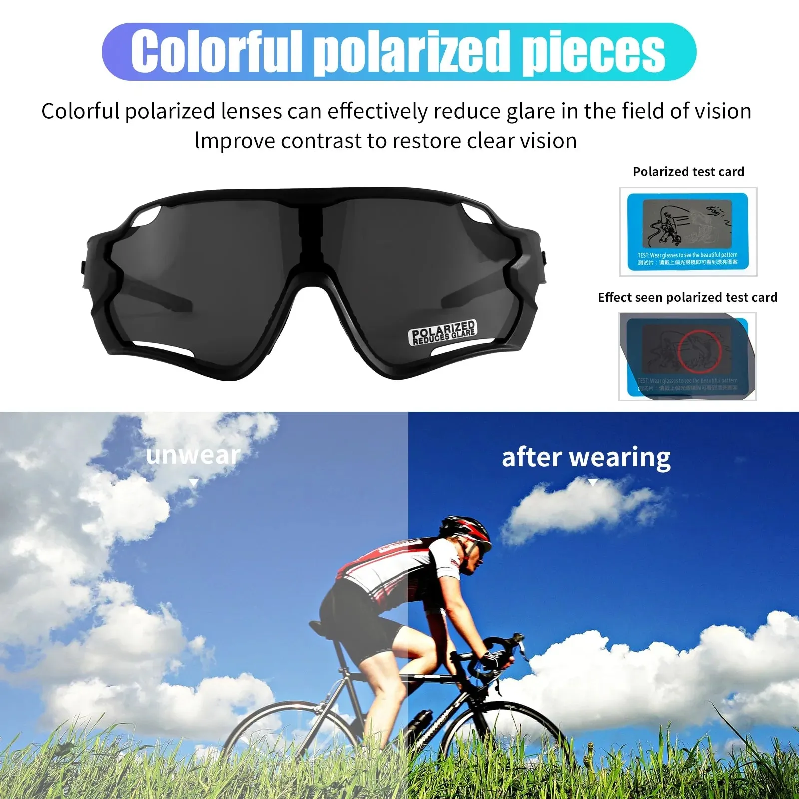 High-Performance Polarized Cycling Glasses for Clear Vision and UV Protection