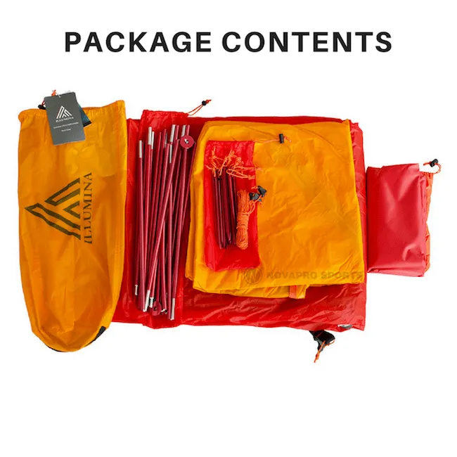 Illumina X - 1.55 Kg Ultralight Hiking Tent - Amber