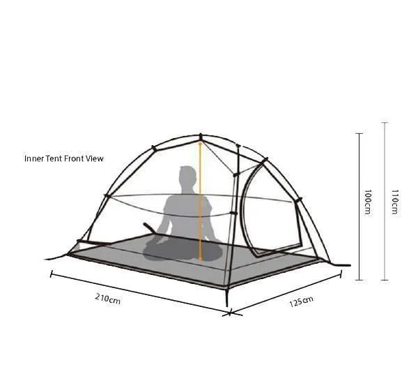 Illumina X - 1.55 Kg Ultralight Hiking Tent - Amber