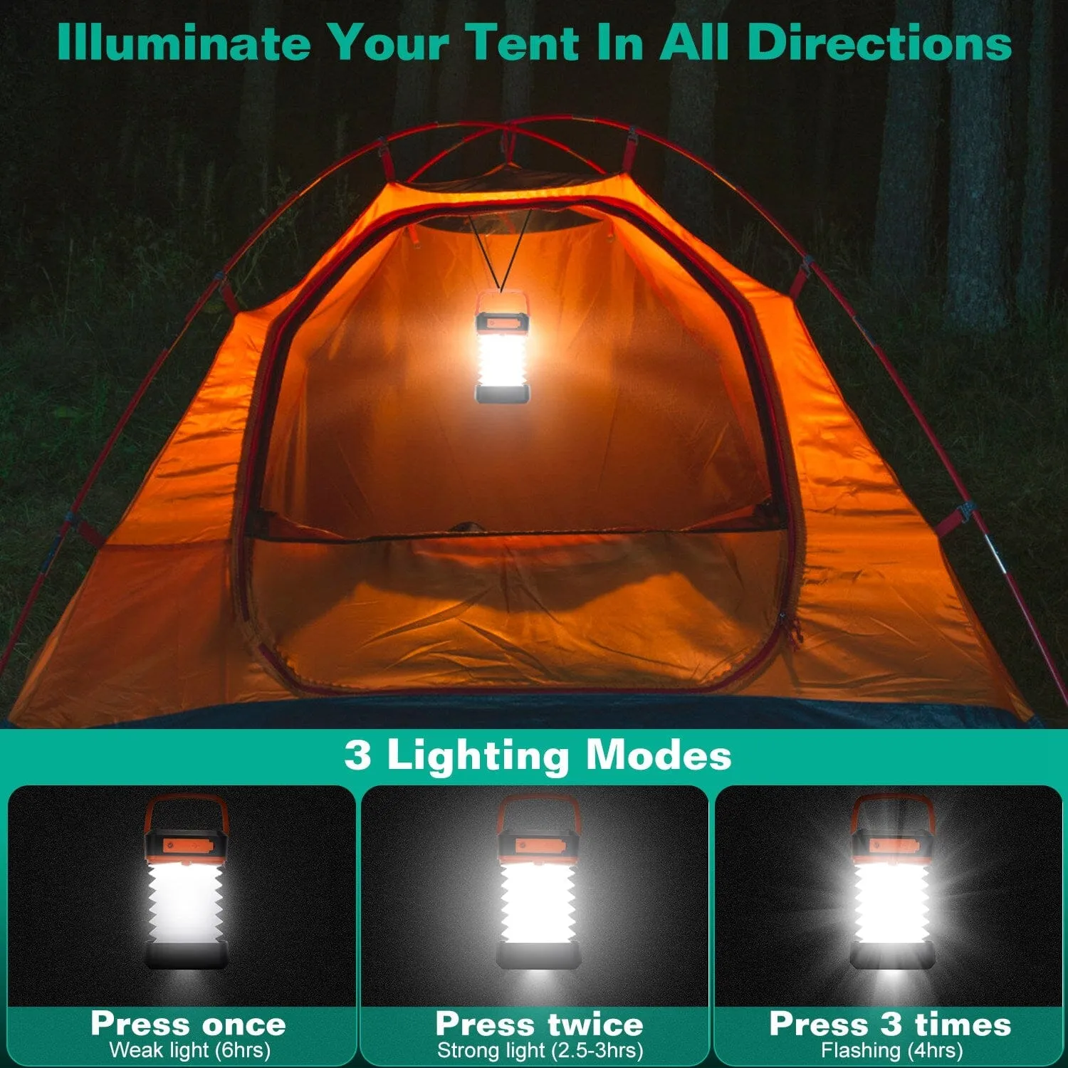 LED Collapsible Solar Camping Lantern