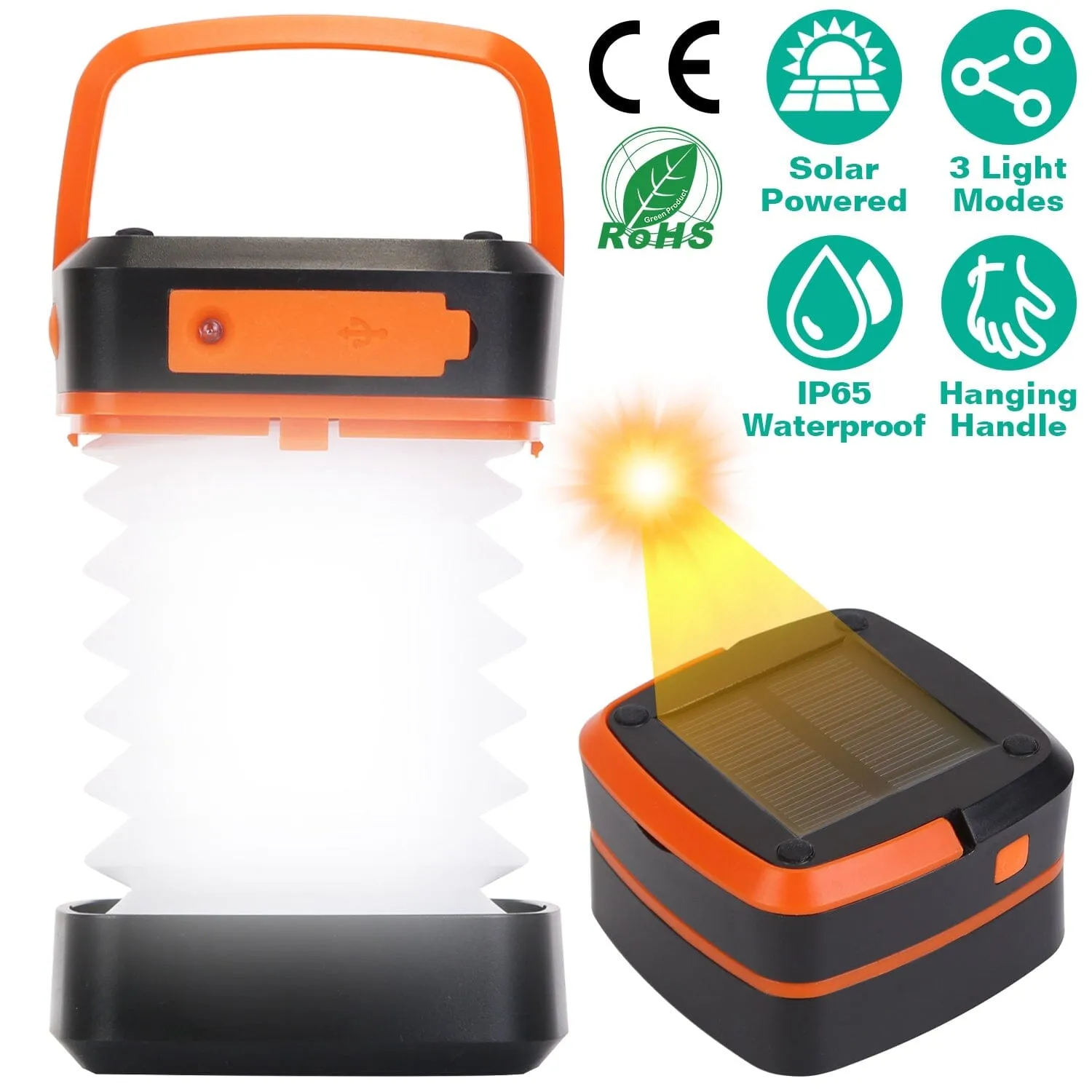 LED Collapsible Solar Camping Lantern