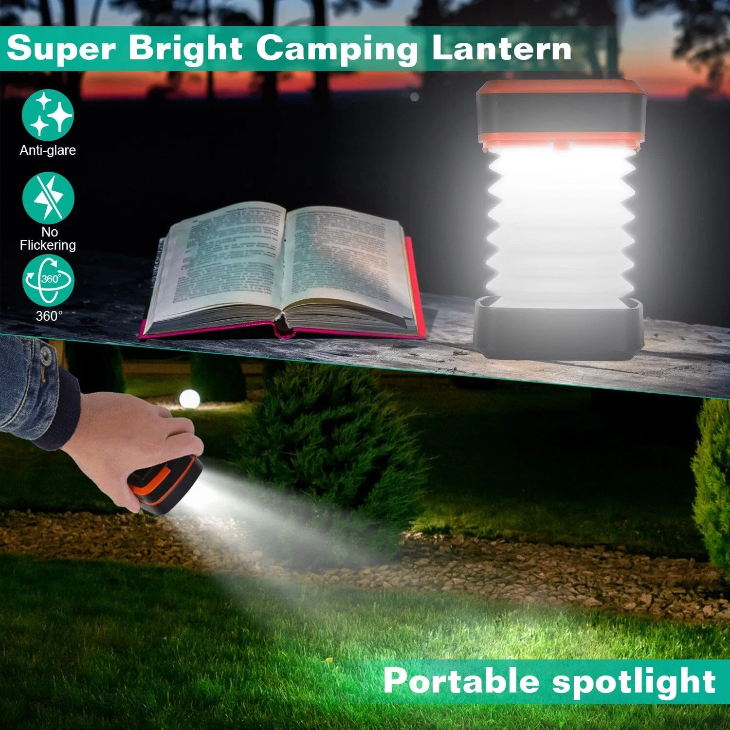 LED Collapsible Solar Camping Lantern