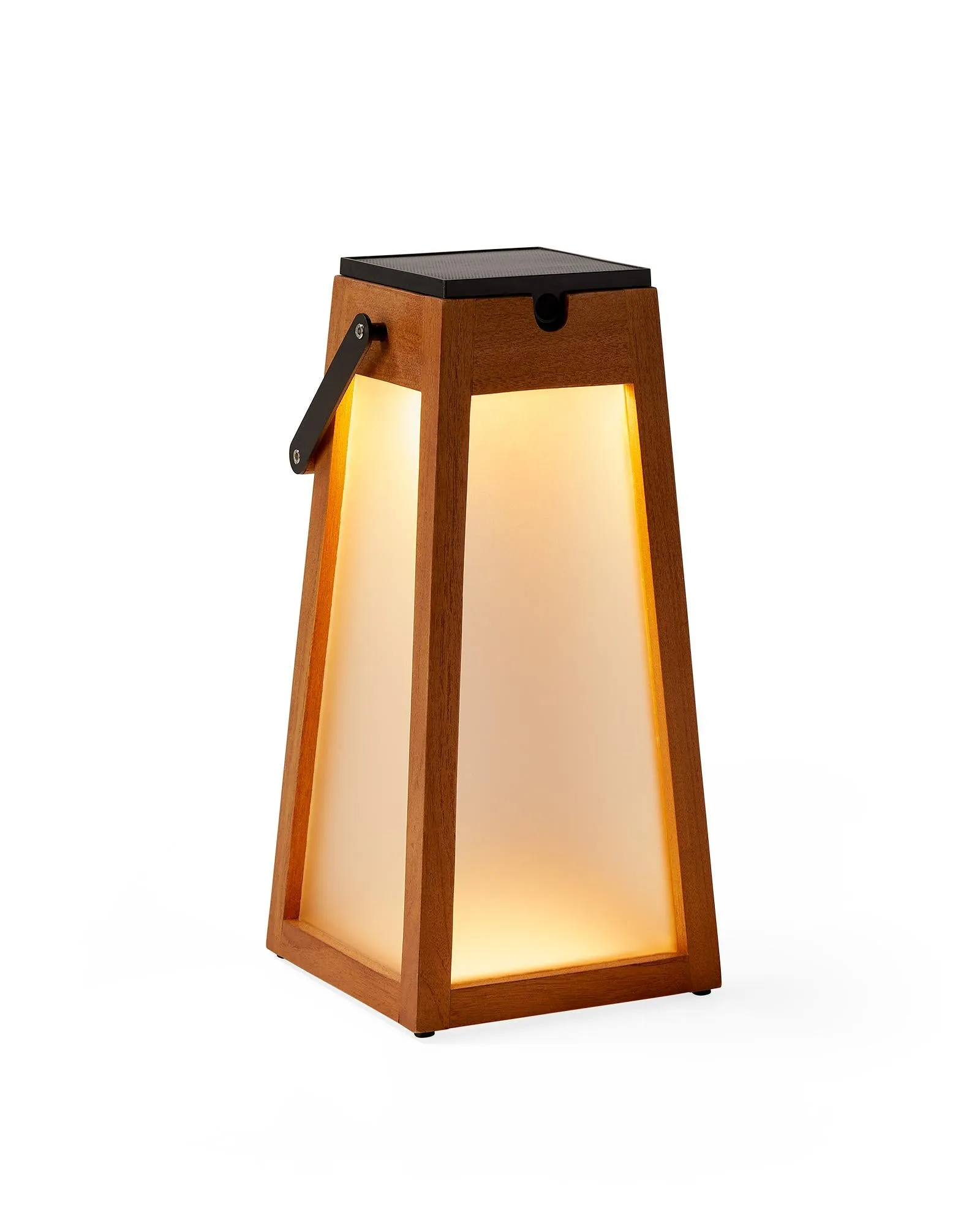 Les Jardins Roam Solar Lantern Teak/Frosted