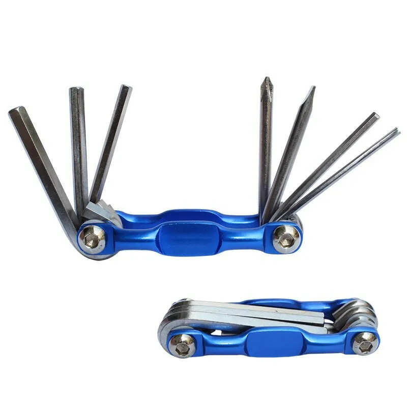 Lightweight Portable 7 in 1 Mountain Bike Cycling Multi Repair Tools Kit Bicycle Repaire Set Spoke Hex Allen Wrench Screwdrivers