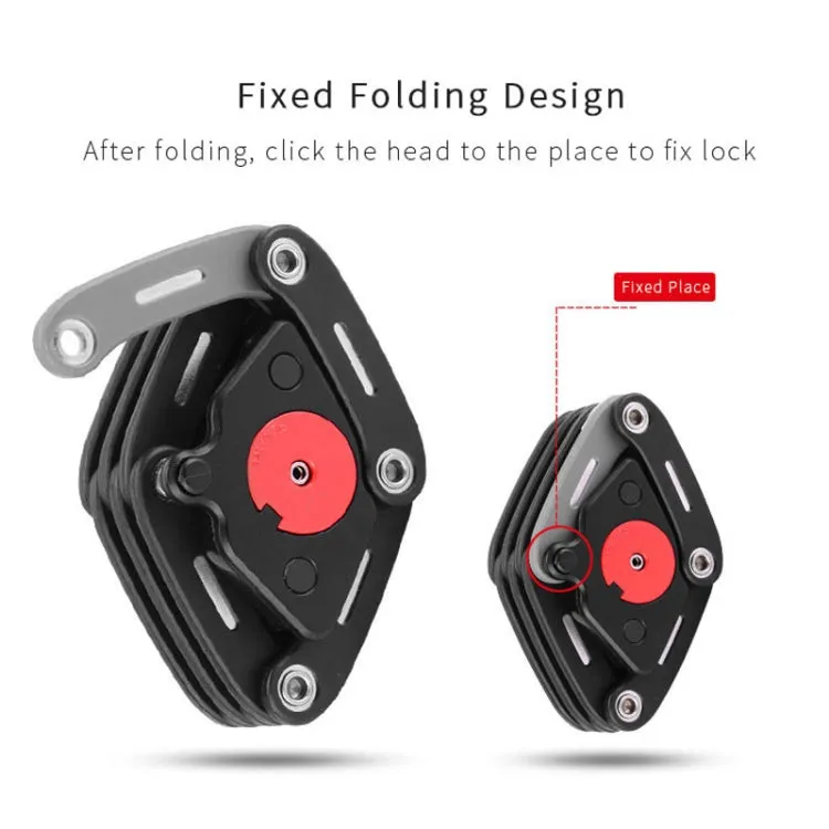 PAW Foldable Bike Lock Anti-theft Bicycle Lock Heavy Duty Chain Cable Padlock(Black)