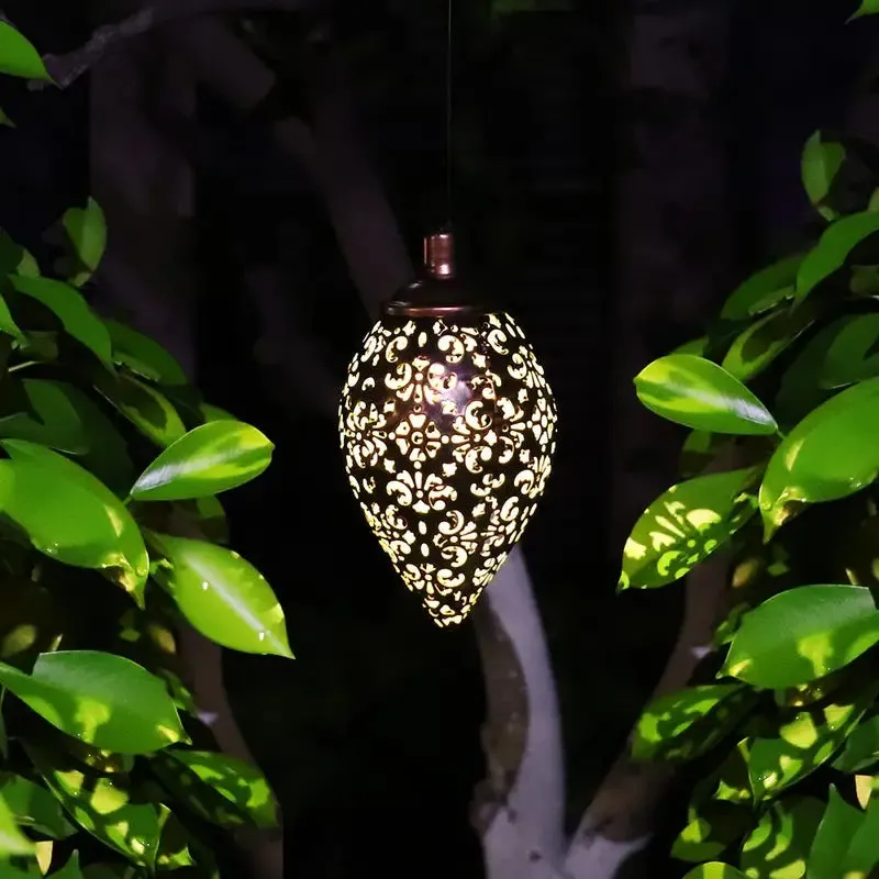 Tomshine Solar Lantern LED Moroccan Garden Lights Metal Lamp Waterproof