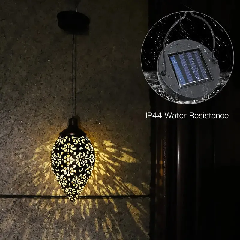 Tomshine Solar Lantern LED Moroccan Garden Lights Metal Lamp Waterproof