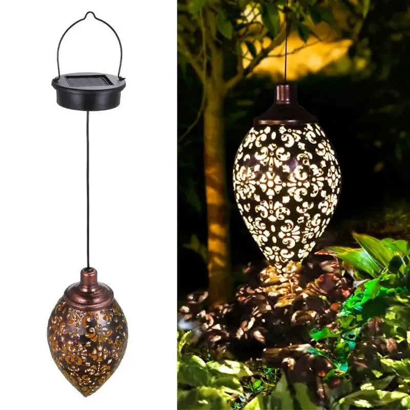 Tomshine Solar Lantern LED Moroccan Garden Lights Metal Lamp Waterproof