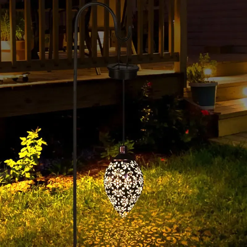 Tomshine Solar Lantern LED Moroccan Garden Lights Metal Lamp Waterproof