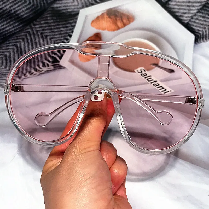 Vintage Round Plastic Frame Sunglasses