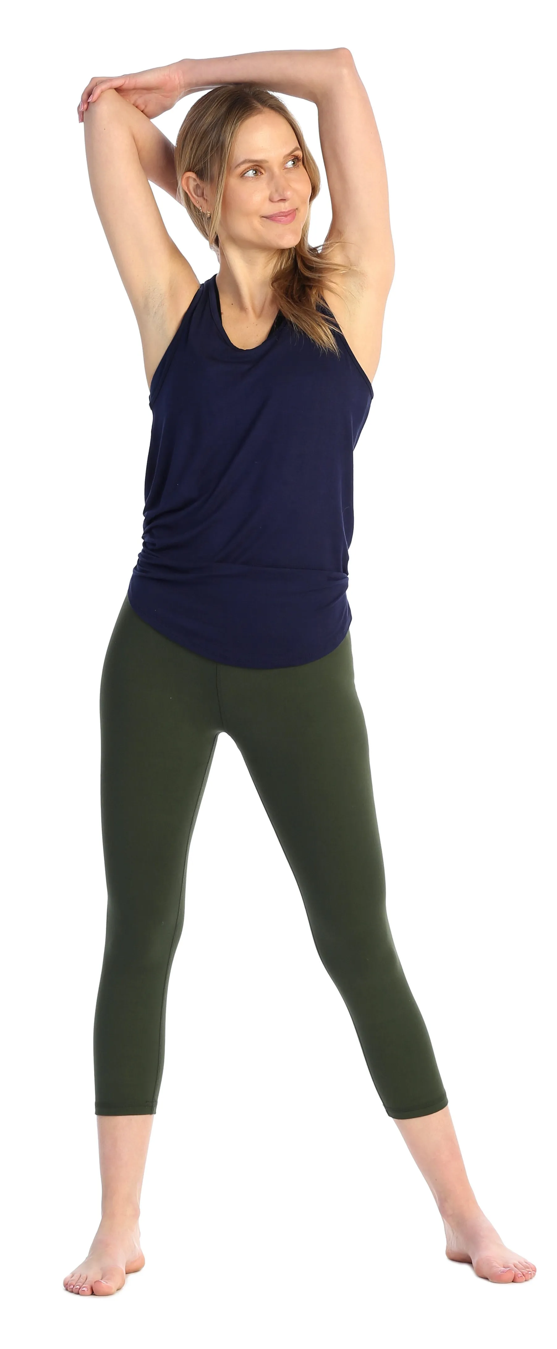 Women's High Waist Three-Fourth Compression Leggings