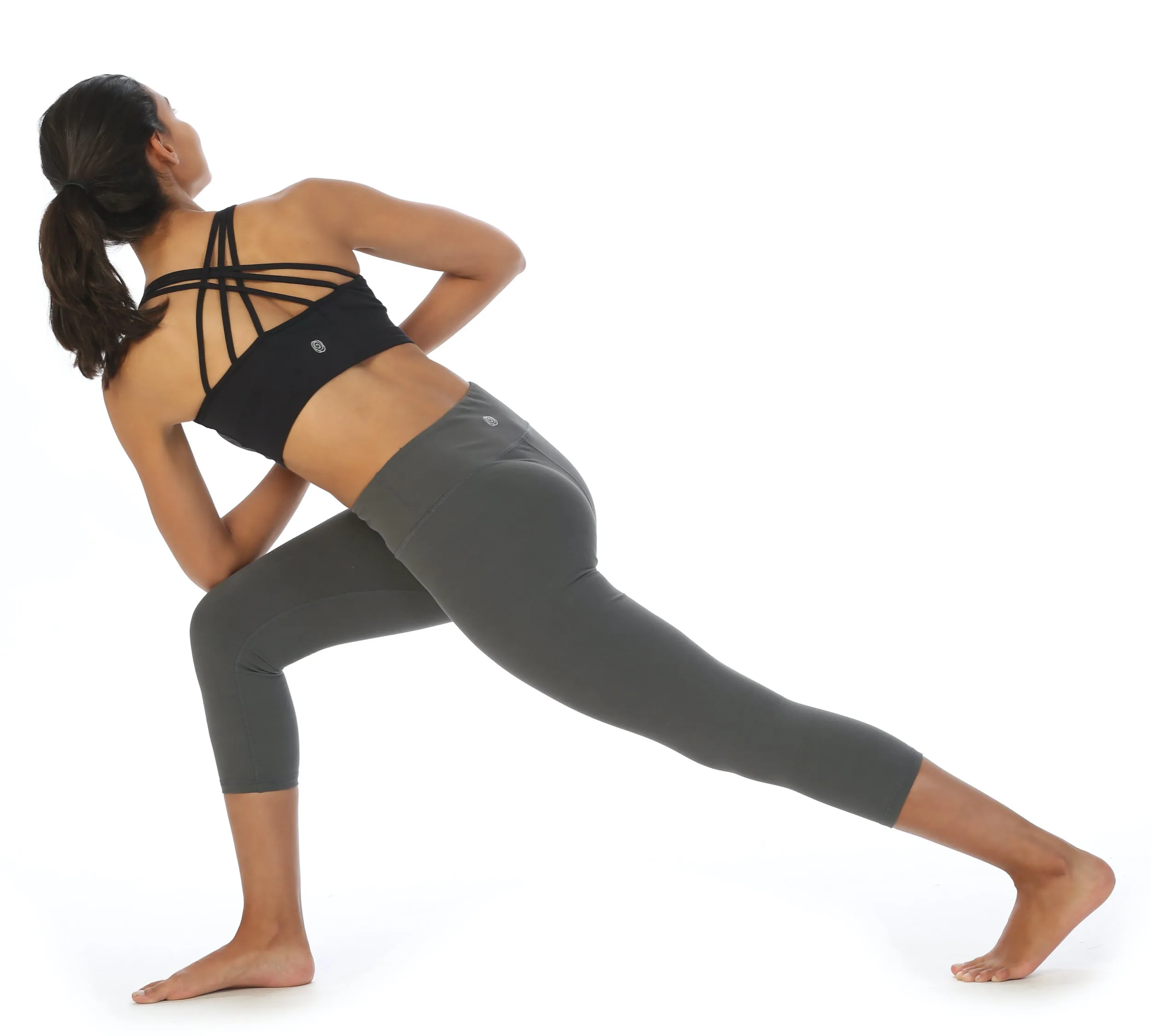 Women's High Waist Three-Fourth Compression Leggings