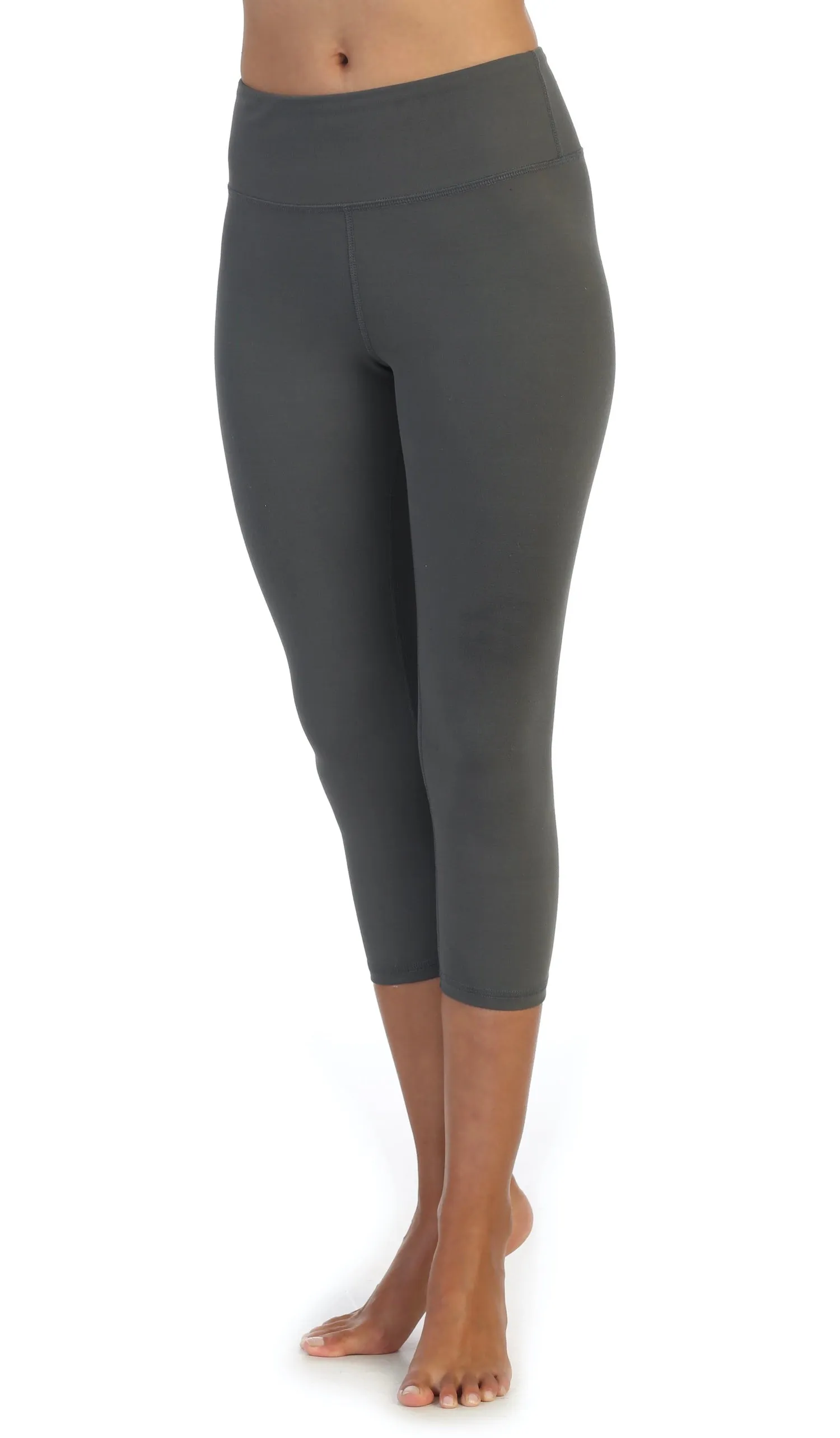 Women's High Waist Three-Fourth Compression Leggings